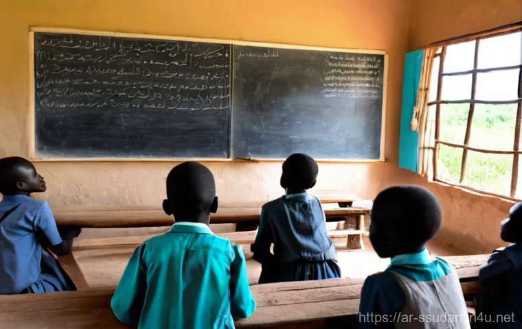 남수단 교육 시스템 - Prompt 1: "Resilience in a Makeshift Classroom"**