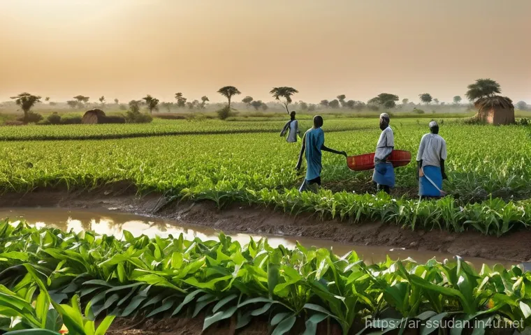 남수단 경제 발전 가능성 - **Prompt 1: The Breadbasket and Emerging Riches**
"A vibrant, wide-angle shot of South Sudan's r...
