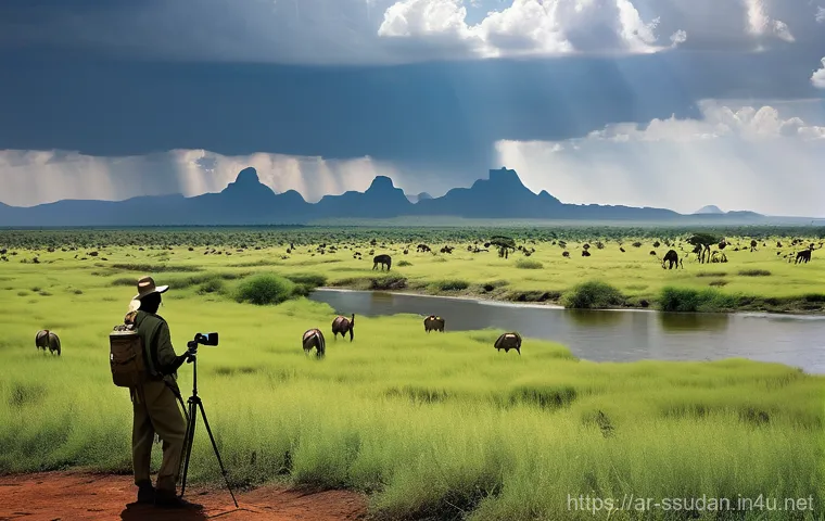 남수단 경제 발전 가능성 - **Prompt 1: The Breadbasket and Emerging Riches**
    "A vibrant, wide-angle shot of South Sudan's r...