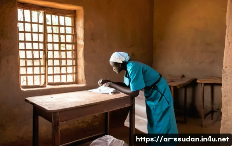 남수단 병원 및 의료 시설 - **Prompt 1: Dedicated Care in a Remote South Sudanese Clinic**
"A heartwarming and realistic ima...